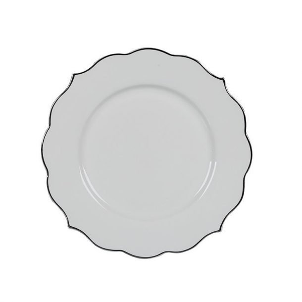 Bricard Bron Tafelservice Set 25-teilig. Weiß - Silber