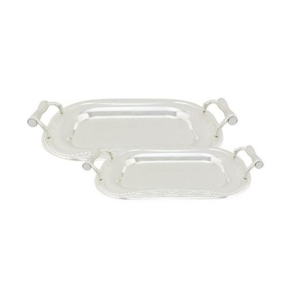 Fugurato Serviertablett 2er Set S430_076 H88_2 Silber