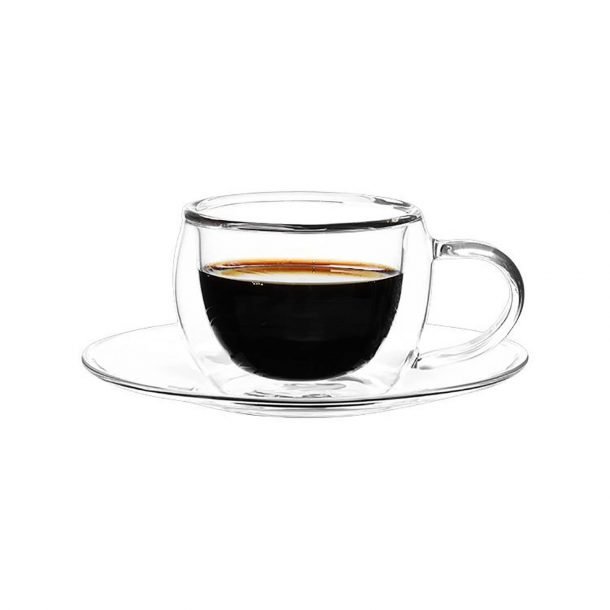Bricard 2408H doppelwandige Thermogläser Espresso Set 4-teilig